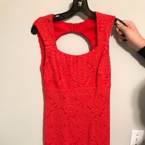 Red Lace Cachè dress